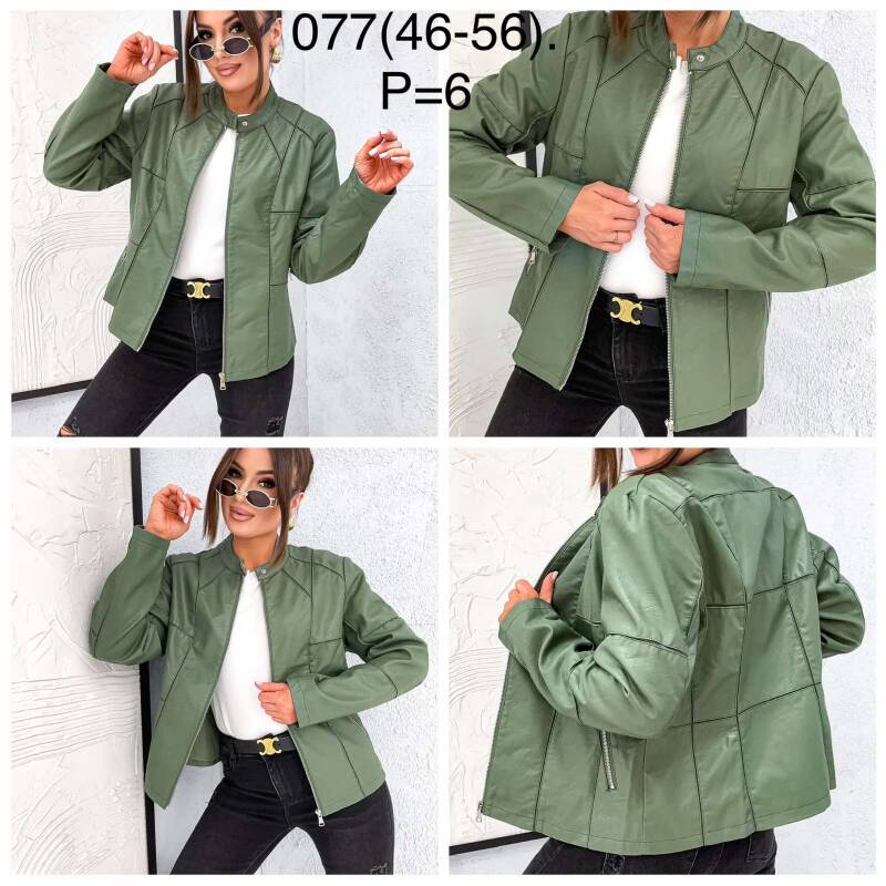 Kurtki damskie skórzana Roz 46-56, 1 Kolor Paczka 6 szt